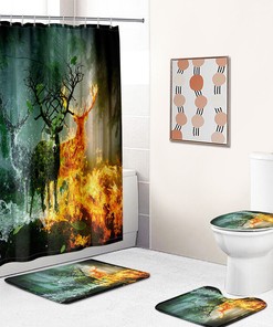 Deer Shower Curtain for a Nature-Inspired Bathroom Decor