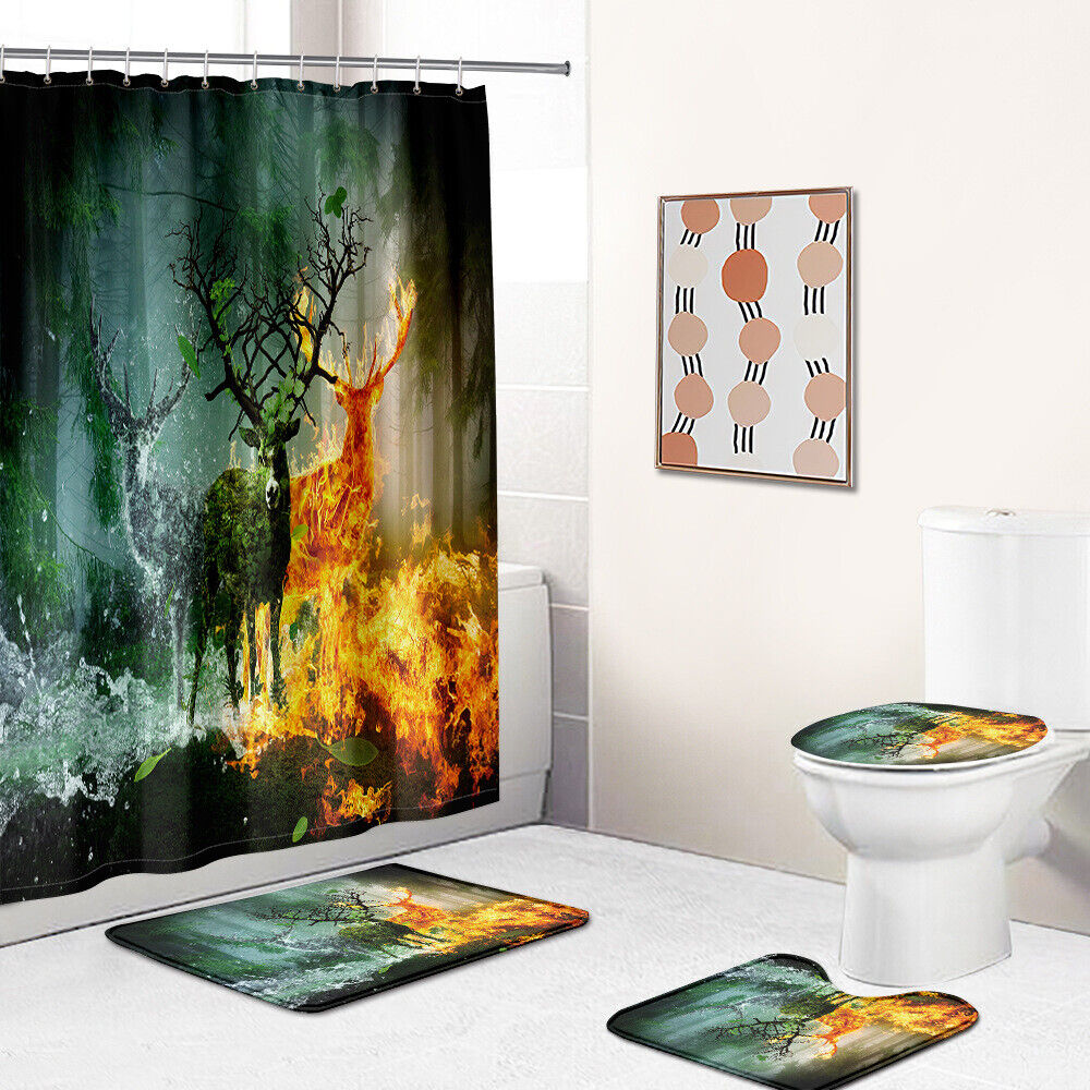 Deer Shower Curtain for a Nature-Inspired Bathroom Decor
