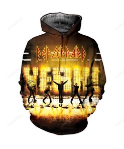 Def Leppard 3D Hoodie Zip Hoodie