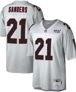 Deion Sanders Atlanta Falcons Nfl 100 Retired Player Legacy Jersey Platinum