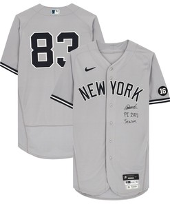 Deivi Garcia New York Yankees Fanatics Autographed Player-issued #83 Jersey From The 2021 Mlb Season With Pi 2021 Season Inscription - Gray
