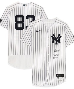 Deivi Garcia New York Yankees Fanatics Autographed Player-issued #83 Pinstripe Jersey From The 2021 Mlb Season With Pi 2021 Season Inscription - White