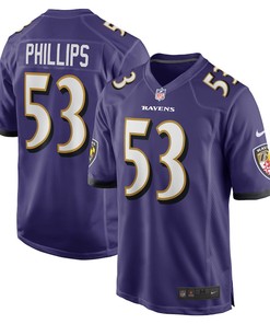 Del'Shawn Phillips Baltimore Ravens Game Player Jersey - Purple