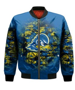 Delaware Blue Hens Bomber Jacket Camouflage Vintage  - NCAA