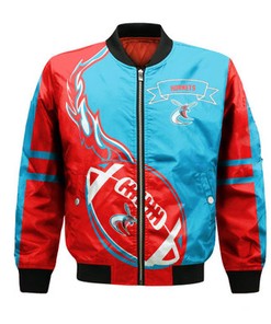 Delaware State Hornets Bomber Jacket Flame Ball - NCAA