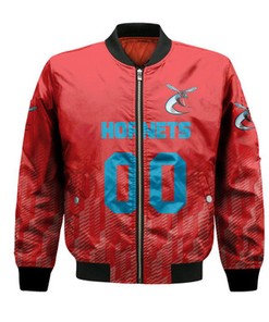 Delaware State Hornets Bomber Jacket Logo Sport Ombre  - NCAA