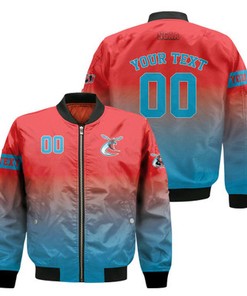 Delaware State Hornets Fadded Bomber Jacket - NCAA