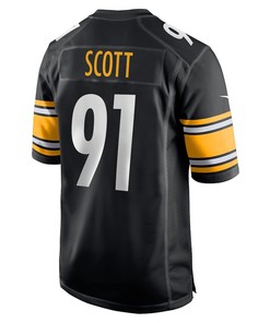 Delontae Scott Pittsburgh Steelers Game Player Jersey - Black