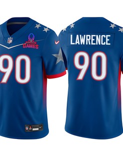Demarcus Lawrence 90 Cowboys Pro Bowl 2023 Patch Men Jersey - Blue