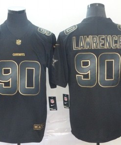 Demarcus Lawrence #90 Dallas Cowboys Nfl Explosion Legendary Gold Black Jersey