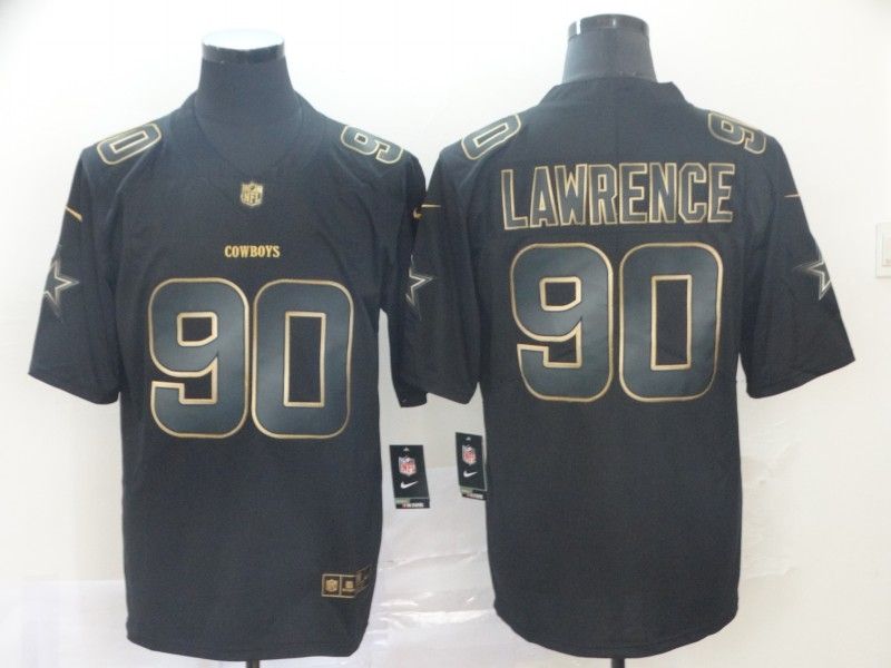 Demarcus Lawrence #90 Dallas Cowboys Nfl Explosion Legendary Gold Black Jersey