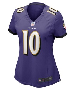 Demarcus Robinson 10 Baltimore Ravens Women's Game Player Jersey - Purple