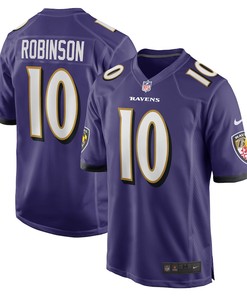 Demarcus Robinson Baltimore Ravens Game Player Jersey - Purple
