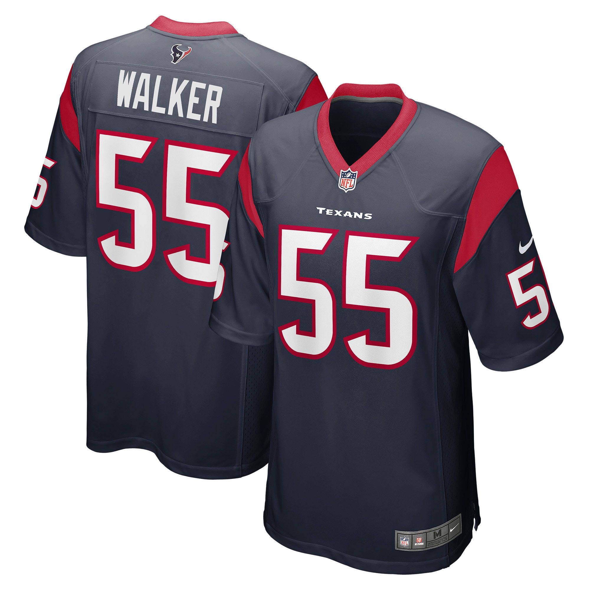 Demarcus Walker Houston Texans Game Player Jersey - Navy Nfl