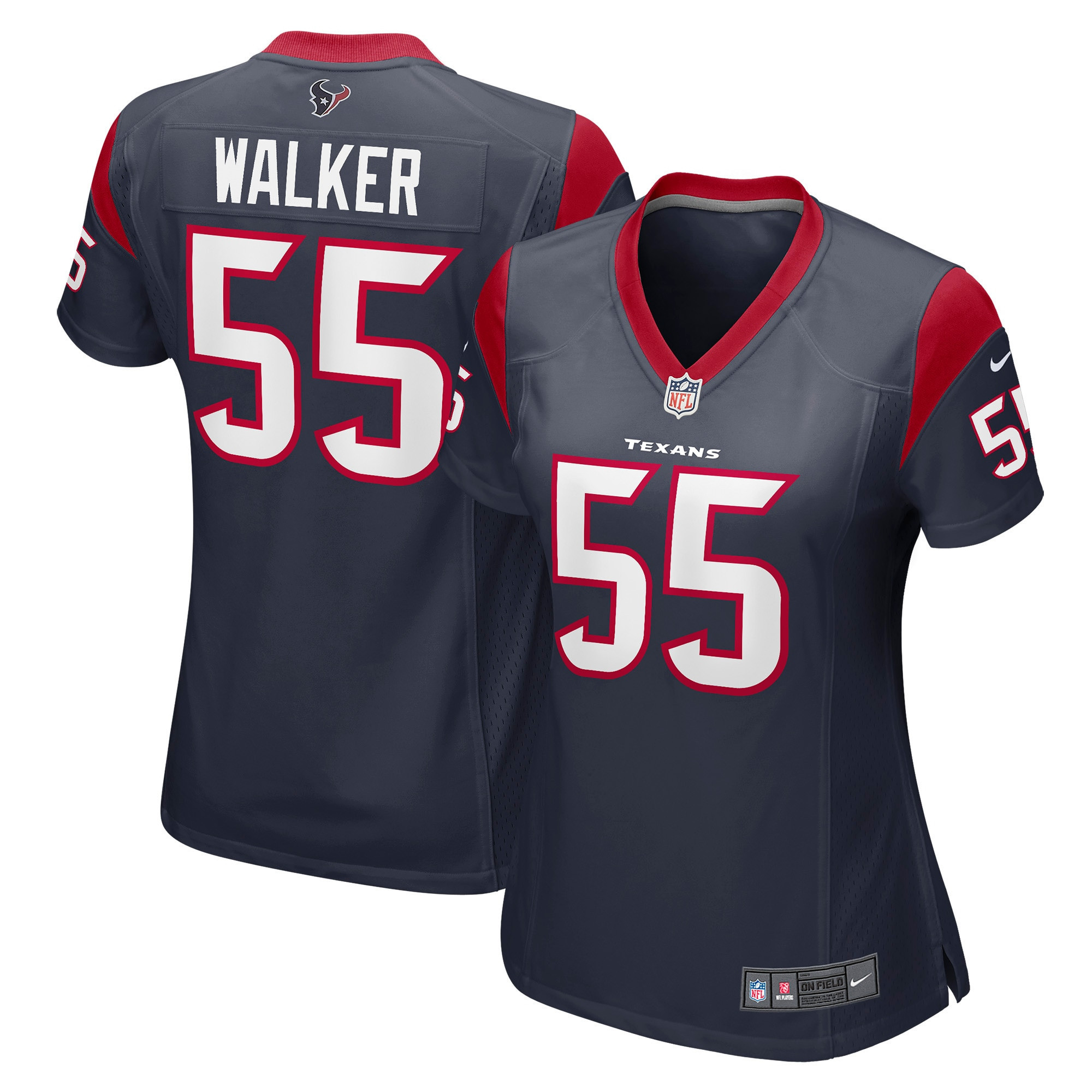 Demarcus Walker Houston Texans Womens Game Player Jersey - Navy Nfl
