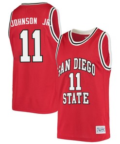 Demarshay Johnson Jr. 11 San Diego State Aztecs 2023 Basketball Jersey- Men Red