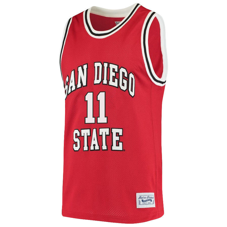 Demarshay Johnson Jr. 11 San Diego State Aztecs 2023 Basketball Jersey- Men Red
