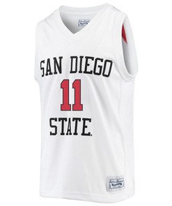 Demarshay Johnson Jr. 11 San Diego State Aztecs 2023 Basketball Jersey- Men White