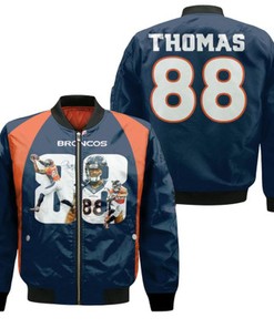 Demaryius Thomas 88 Denver Broncos Vapor Untouchable 2019 Navy Gift For Broncos Fans Bomber Jacket