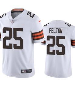 Demetric Felton 25 Cleveland Browns White Vapor Limited Jersey
