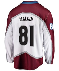 Denis Malgin 81 Colorado Avalanche Stanley Cup 2023 Playoffs Patch Away Breakaway Men Jersey - White
