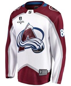Denis Malgin 81 Colorado Avalanche Stanley Cup 2023 Playoffs Patch Away Breakaway Men Jersey - White