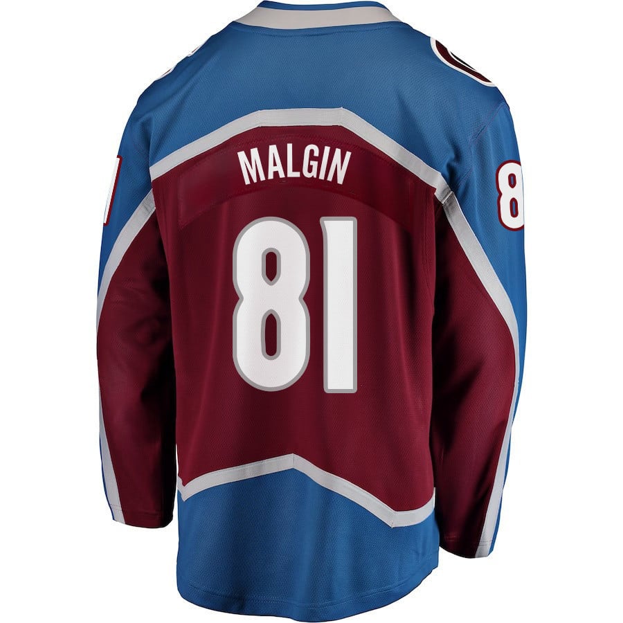Denis Malgin 81 Colorado Avalanche Stanley Cup 2023 Playoffs Patch Home Breakaway Men Jersey - Burgundy