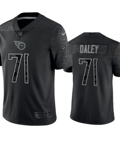 Dennis Daley 71 Tennessee Titans Black Reflective Limited Jersey - Men