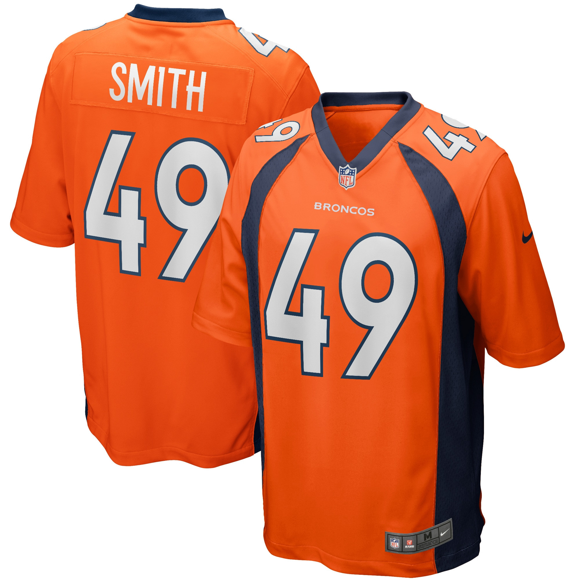 Dennis Smith Denver Broncos Game Retired Player Jersey - Orange Nfl