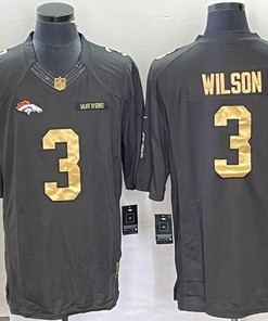 Denver Broncos #3 Russell Wilson Jersey - Black