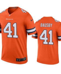 Denver Broncos #41 Devante Bausby Orange Color Rush Legend Jersey - Mens