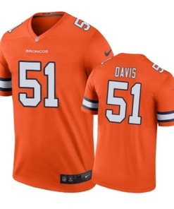 Denver Broncos #51 Todd Davis Nike Color Rush Orange Jersey