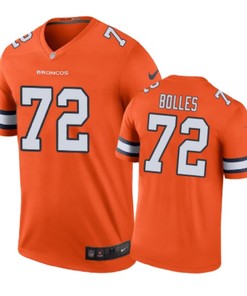 Denver Broncos #72 Garett Bolles Nike Color Rush Orange Jersey