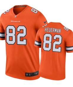 Denver Broncos #82 Jeff Heuerman Nike Color Rush Orange Jersey