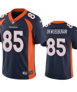 Denver Broncos Albert Okwuegbunam Navy Vapor Untouchable Limited Jersey