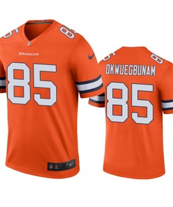 Denver Broncos Albert Okwuegbunam Orange Color Rush Legend Jersey