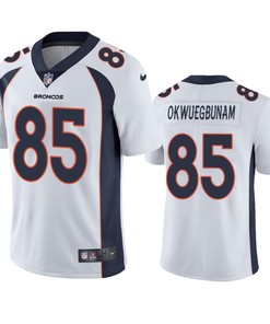 Denver Broncos Albert Okwuegbunam White Vapor Untouchable Limited Jersey