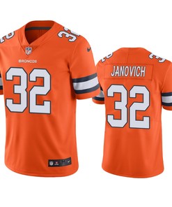 Denver Broncos Andy Janovich Orange Nike Color Rush Limited Jersey
