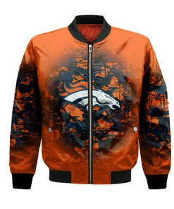 Denver Broncos Bomber Jacket Camouflage Vintage  - NFL