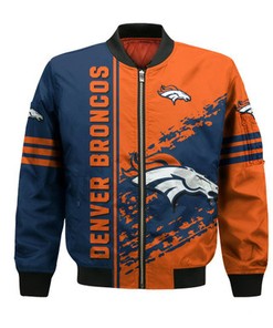 Denver Broncos Bomber Jacket Quarter Style - NFL
