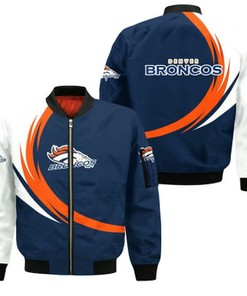 Denver Broncos Bomber Jacket graphic curve