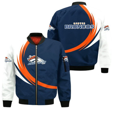Denver Broncos Bomber Jacket graphic curve