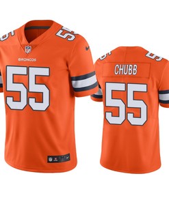 Denver Broncos Bradley Chubb Orange Nike Color Rush Limited Jersey