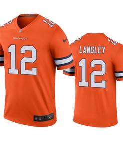 Denver Broncos Brendan Langley Orange Color Rush Legend Jersey
