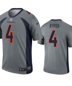 Denver Broncos Brett Rypien Gray Inverted Legend Jersey
