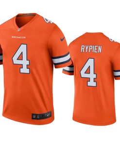 Denver Broncos Brett Rypien Orange Color Rush Legend Jersey