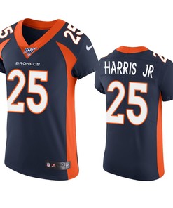 Denver Broncos Chris Harris Jr Navy 100th Season Vapor Elite Jersey