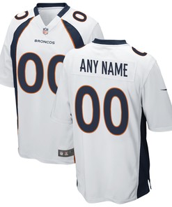 Denver Broncos Custom Game Jersey White Custom Jerseys Nfl