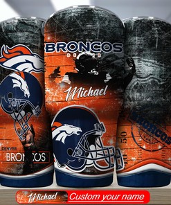 Denver Broncos Custom Name Tumbler - Customized Tumbler for Dedicated Fans