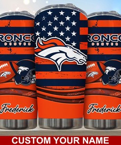 Denver Broncos Custom Name Tumbler - Customized Tumbler for True Broncos Fans